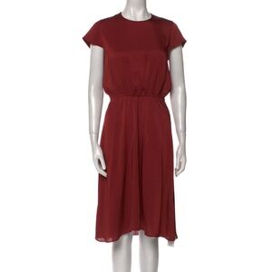 ISABEL MARANT dark red maroon satiny dress